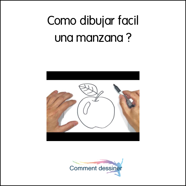 Como dibujar facil una manzana